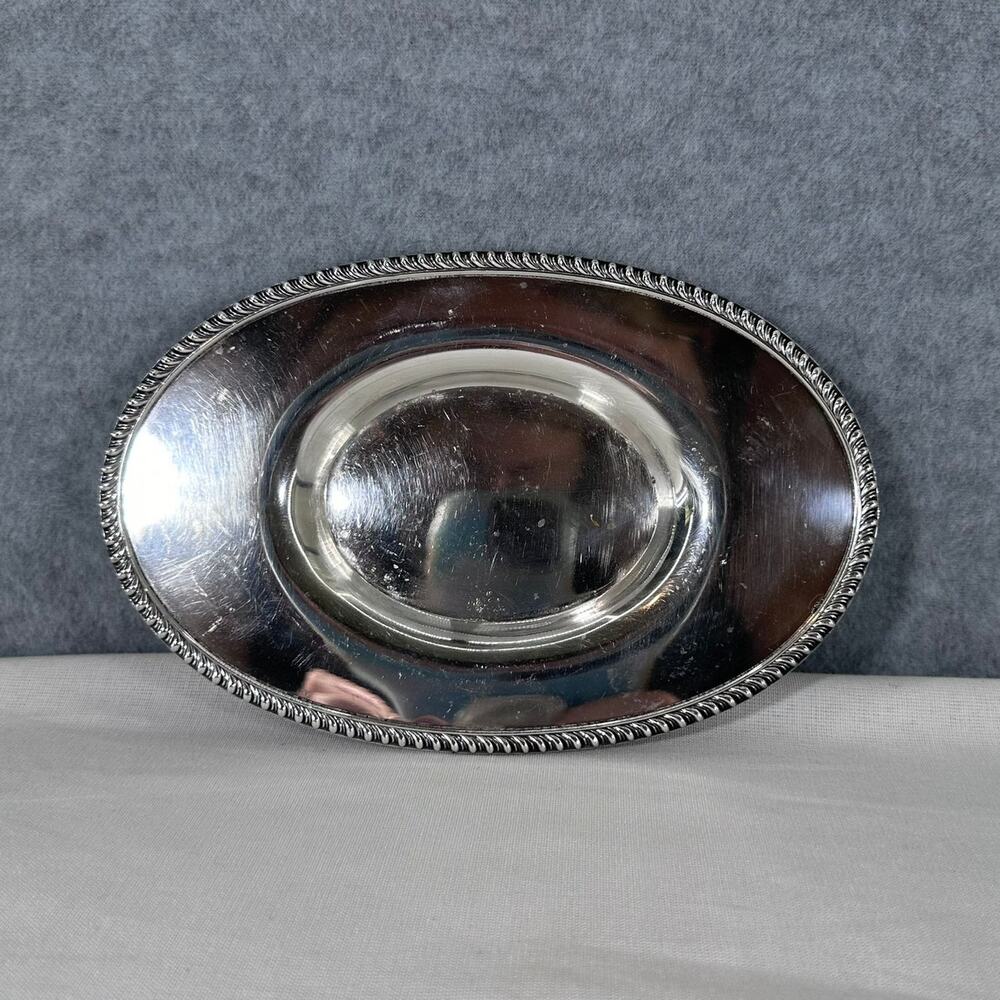 Vintage Poole Silver Co. Silver Plated Small Tray Item #1014 Cottagecore Classic